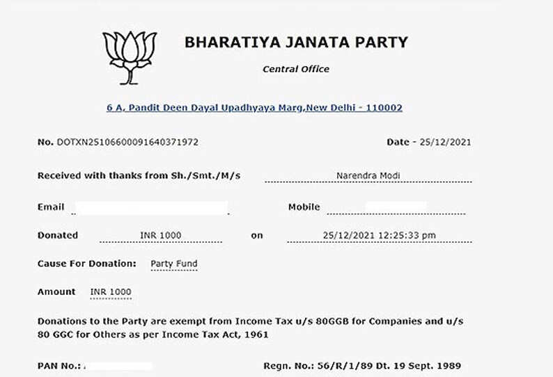 Donatation-slip