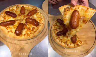 Gulab jamun Pizza